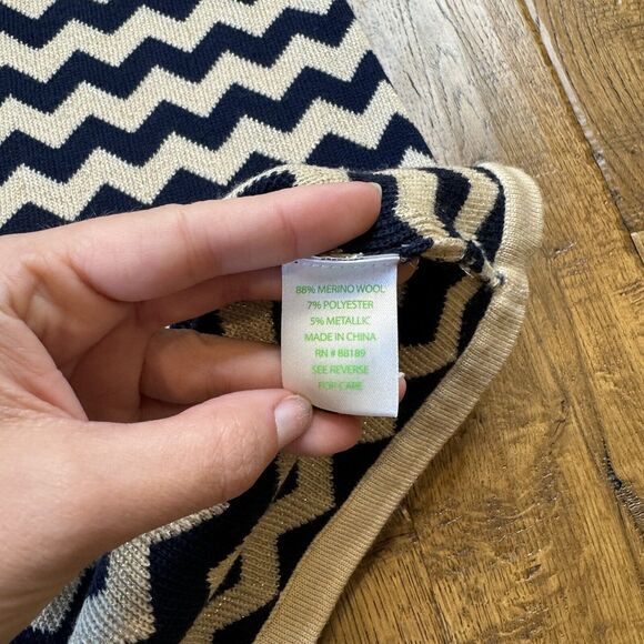 Lilly Pulitzer Womens Santana Sweater Dress Sz Small Merino Wool Blend Chevron - Picture 5 of 6